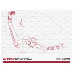 Mitsubishi Pajero IV (07-21) Snorkel Bravo