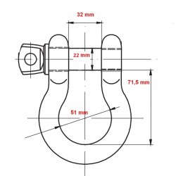 Bow Shackle omega 4,75 T