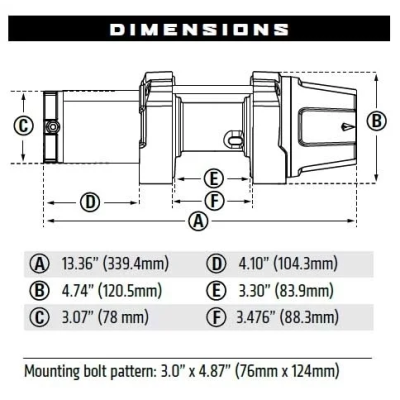 Electric winch Warn VRX 35-S