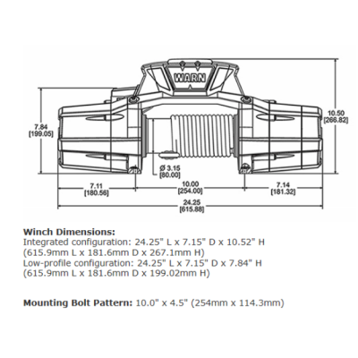 Electric winch Warn Zeon 10-S Platinum Electric winch Warn Zeon 10-S Platinum