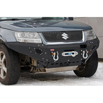 Suzuki Grand Vitara (05-08) Aluminum Engine Skid Plate for More4x4 bumper