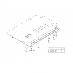 Ford F-150 (09-14) aliuminė priekinio tilto apsauga